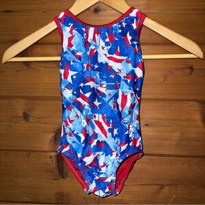 K-bee Gymnastics Patriotic Leotard Size XS